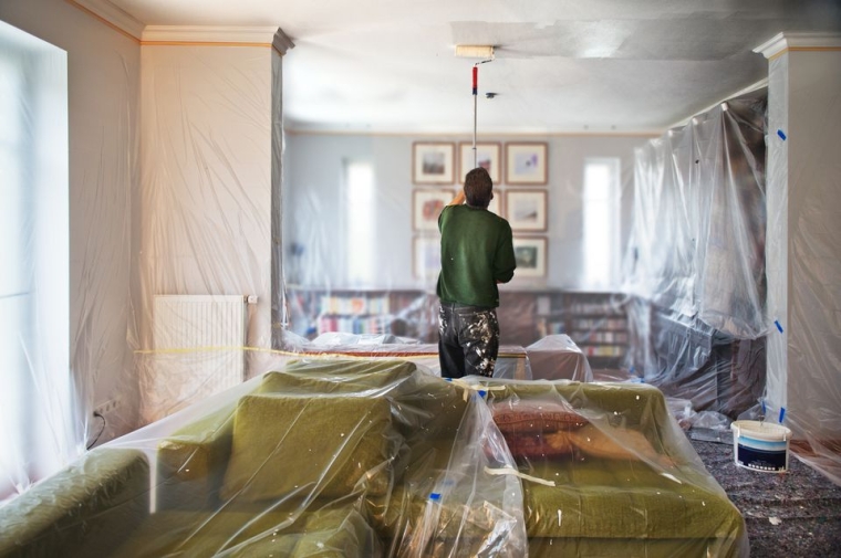 Painting a ceiling