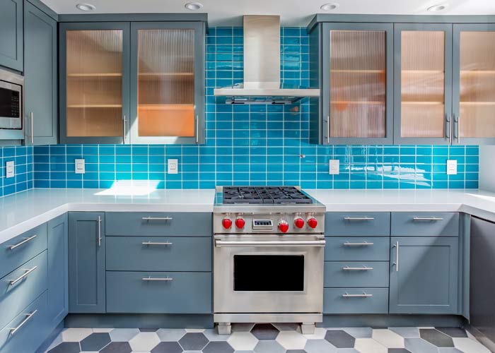 Blue Kitchen Cabinets