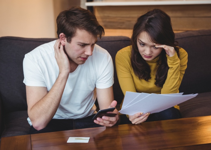 Couple considering their finances