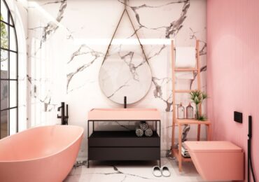 peach bathroom