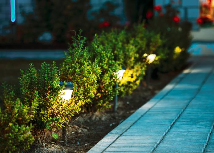 solar lighting garden